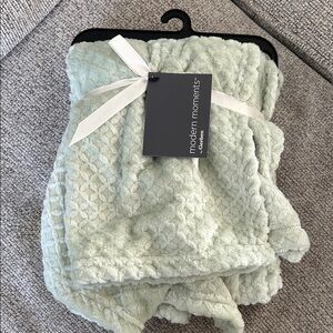 Plush Light Green Baby Blanket